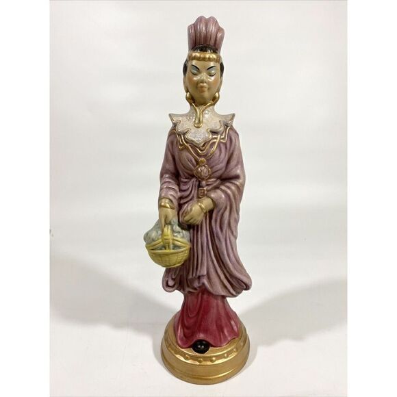 Vintage Midcentury Modern MCM Asian Woman Geisha Figurine Sculpture 13.5" - Picture 2 of 9